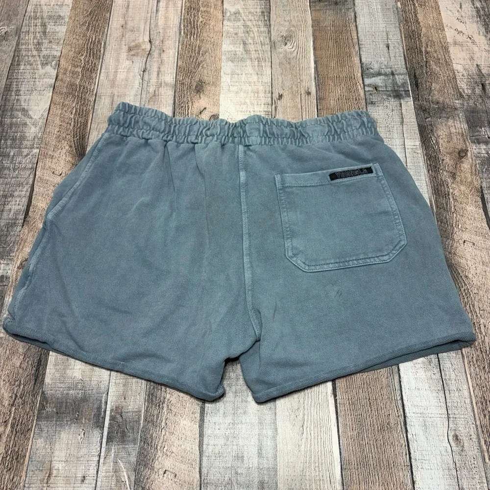 YoungLA Shorts Mens Size XL Light Blue Sweats Grunge Athletic Gym Streetwear